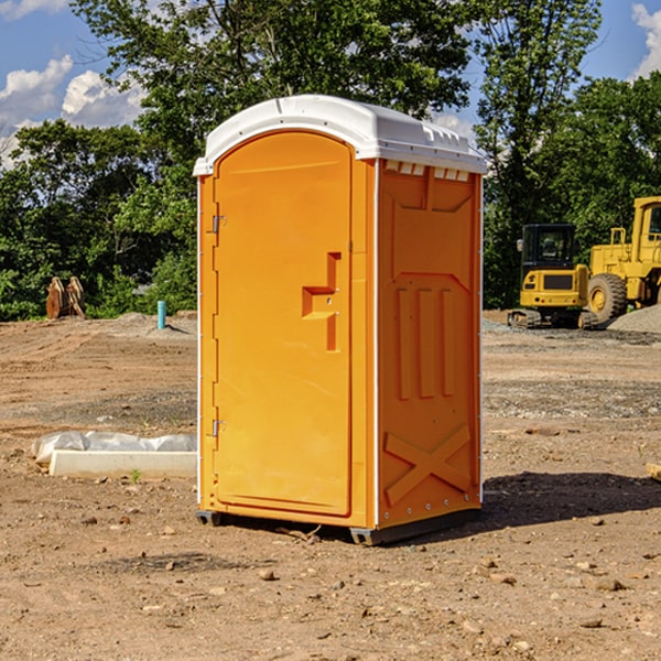 how often are the porta potties cleaned and serviced during a rental period in Anthem